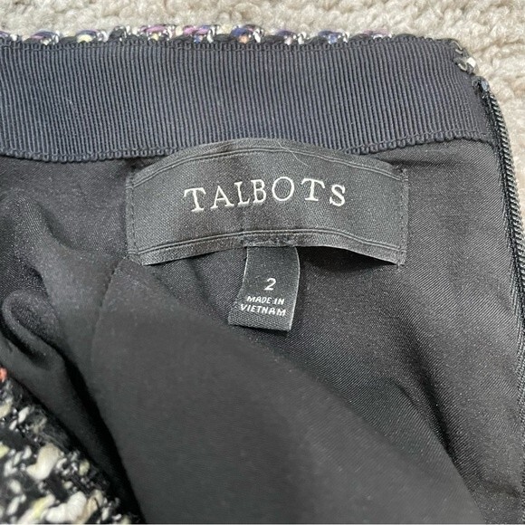 Talbots Tweed Multicolor Pencil Skirt Size 2 - Picture 8 of 15